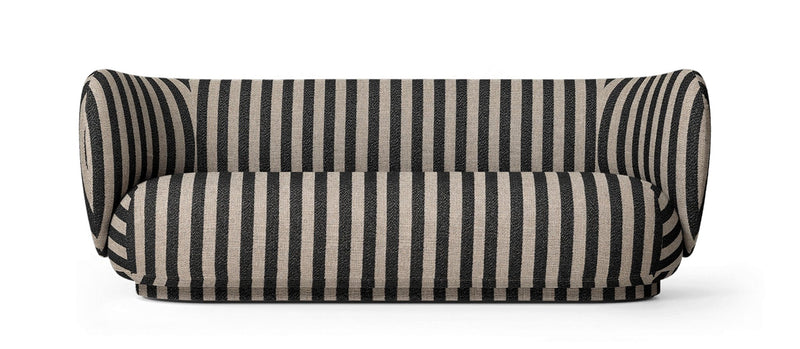 Rico 3 Seater Sofa - Louisiana - Ferm Living Sofas - Sand/Black - HORNE