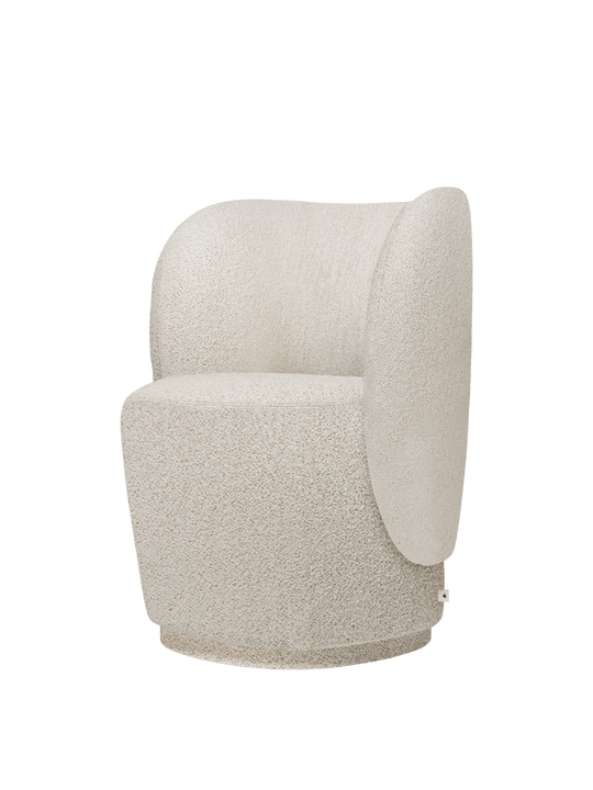 Rico Club Swivel Soft Bouclé CAL117 - Off-white/Sand - Ferm Living
