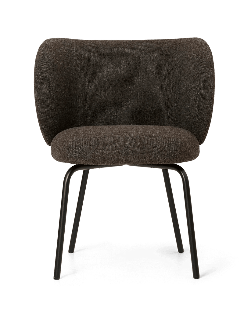 Rico Dining Chair - Ferm Living Chairs - Hallingdal - Dark Grey/Brown - Cashmere - HORNE
