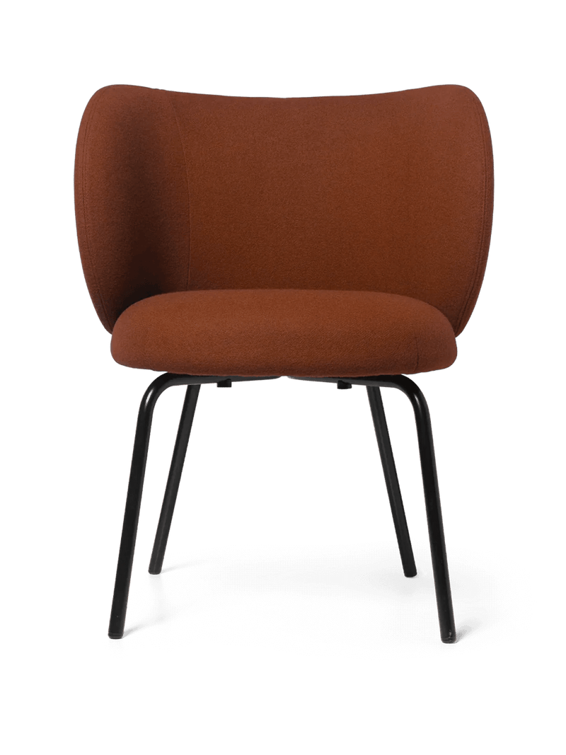 Rico Dining Chair - Ferm Living Chairs - Hallingdal - Dark Grey/Brown - Cashmere - HORNE