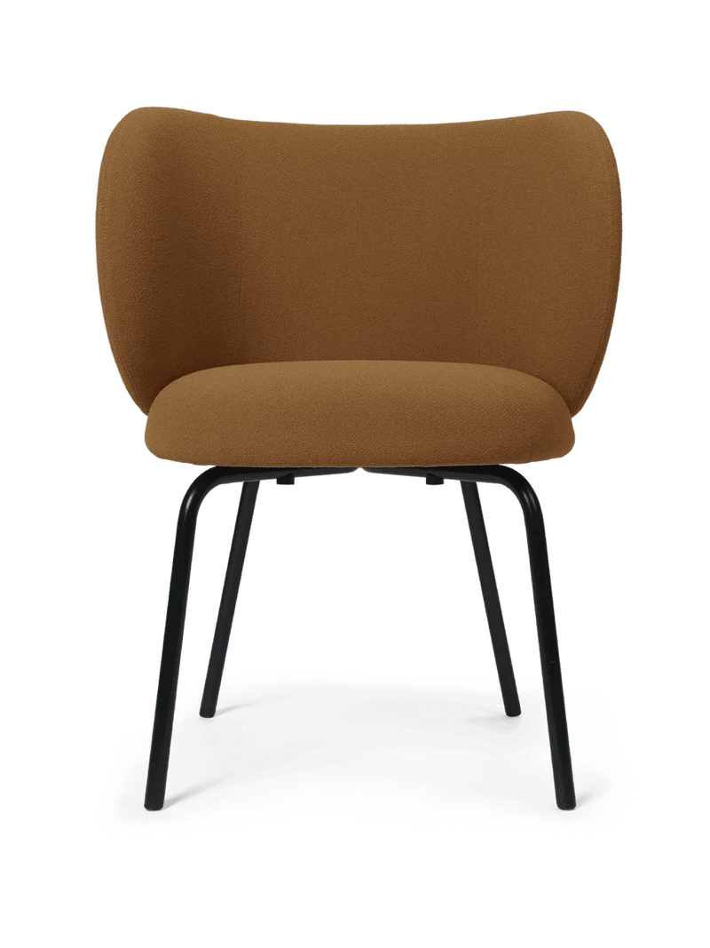 Rico Dining Chair - Ferm Living Chairs - Hallingdal - Dark Grey/Brown - Cashmere - HORNE