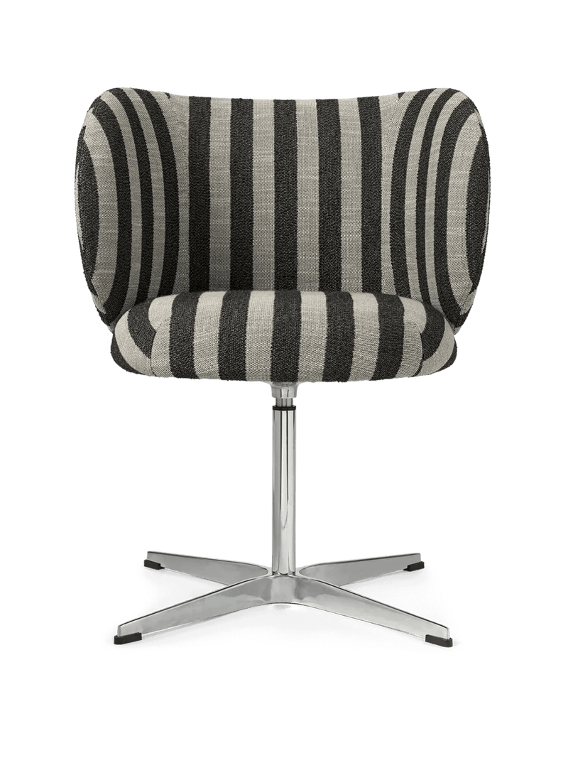 Rico Dining Chair - Swivel - Ferm Living Chairs - Rich Velvet - Soft Brown - HORNE