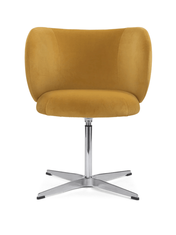 Rico Dining Chair - Swivel - Ferm Living Chairs - Rich Velvet - Honey - HORNE