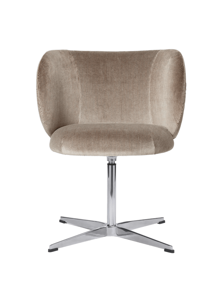 Rico Dining Chair - Swivel - Ferm Living Chairs - Devoré Velvet - Flint Grey - HORNE