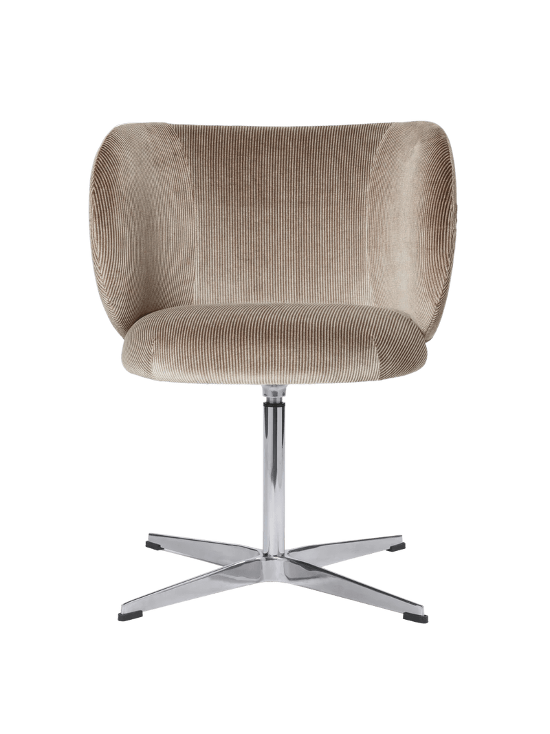Rico Dining Chair - Swivel - Ferm Living Chairs - Rich Velvet - Soft Brown - HORNE
