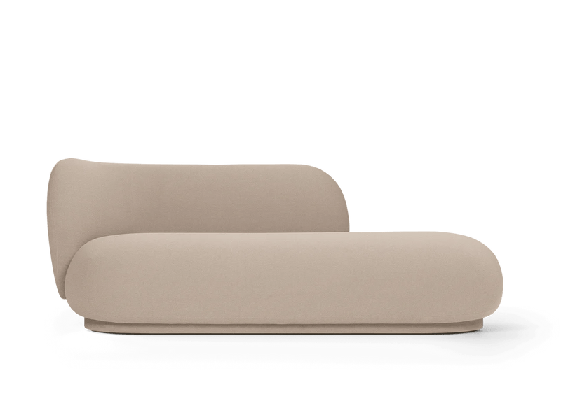 Rico Divan Left - Ferm Living Sofas - Bouclé - Off - White - HORNE