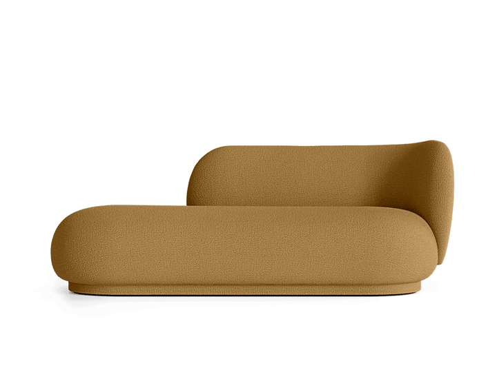 Rico Divan Right - Ferm Living Sofas - Wool Bouclé - Sugar Kelp - HORNE