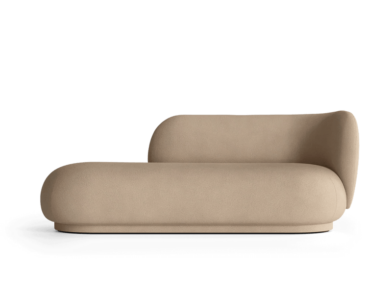 Rico Divan Right - Ferm Living Sofas - Bouclé - Off - White - HORNE