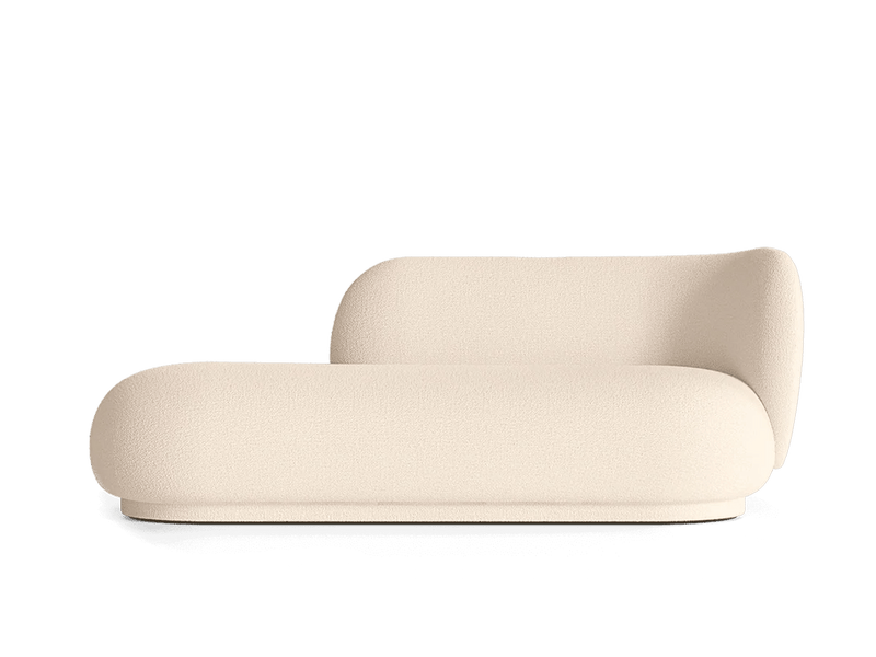 Rico Divan Right - Ferm Living Sofas - Bouclé - Off - White - HORNE