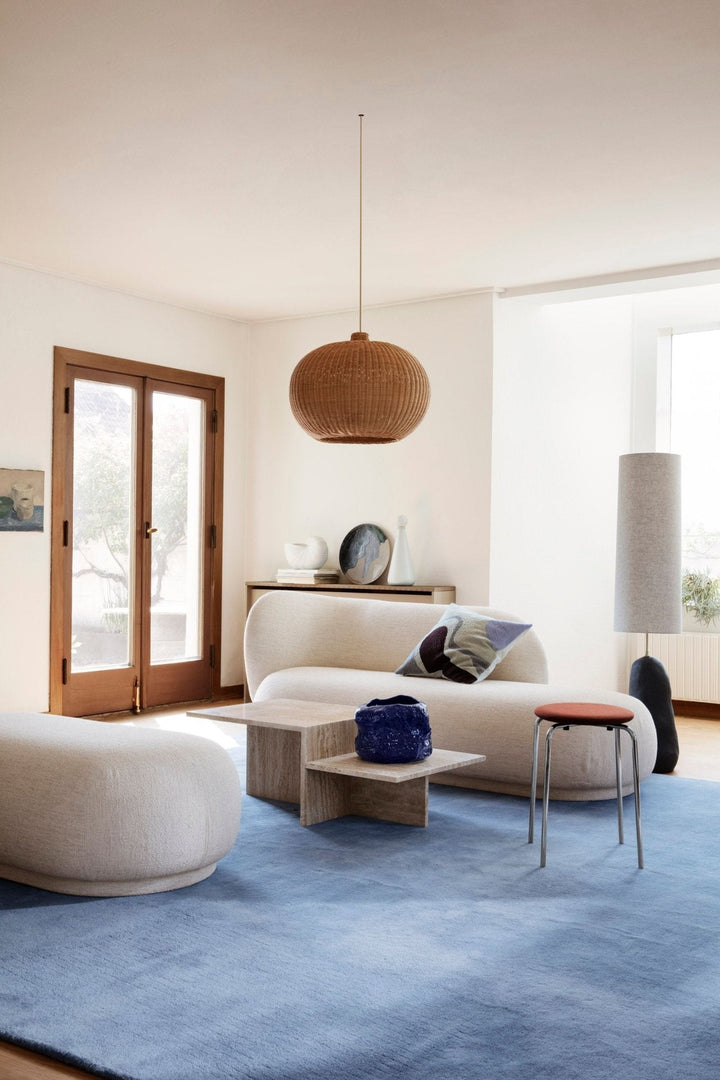 Rico Divan Sofa - Ferm Living - Sofas - Concrete Faded Velvet - Backrest Leftside Facing - HORNE