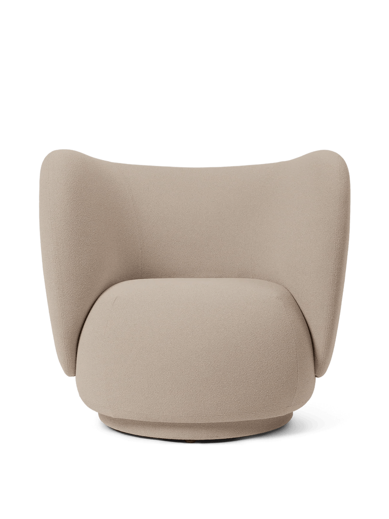 Rico Lounge Chair - Louisiana - Ferm Living Chairs - Sand/Black - HORNE