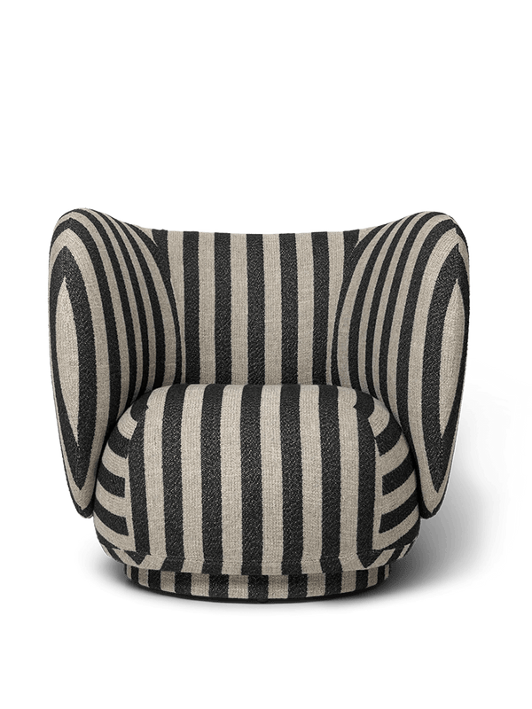 Rico Lounge Chair - Louisiana - Ferm Living Chairs - Sand/Black - HORNE