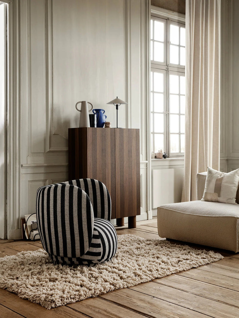 Rico Lounge Chair - Louisiana - Ferm Living Chairs - Sand/Black - HORNE