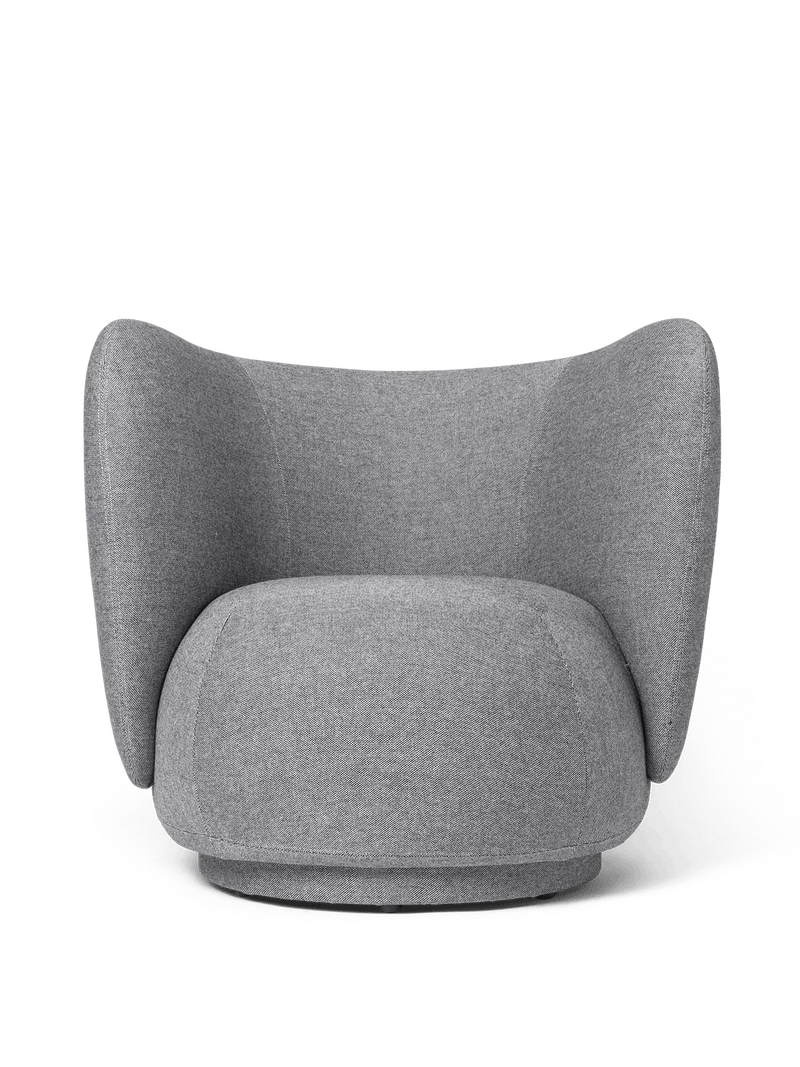 Rico Lounge Chair - Swivel - Ferm Living Chairs - Bouclé - Off - White - HORNE