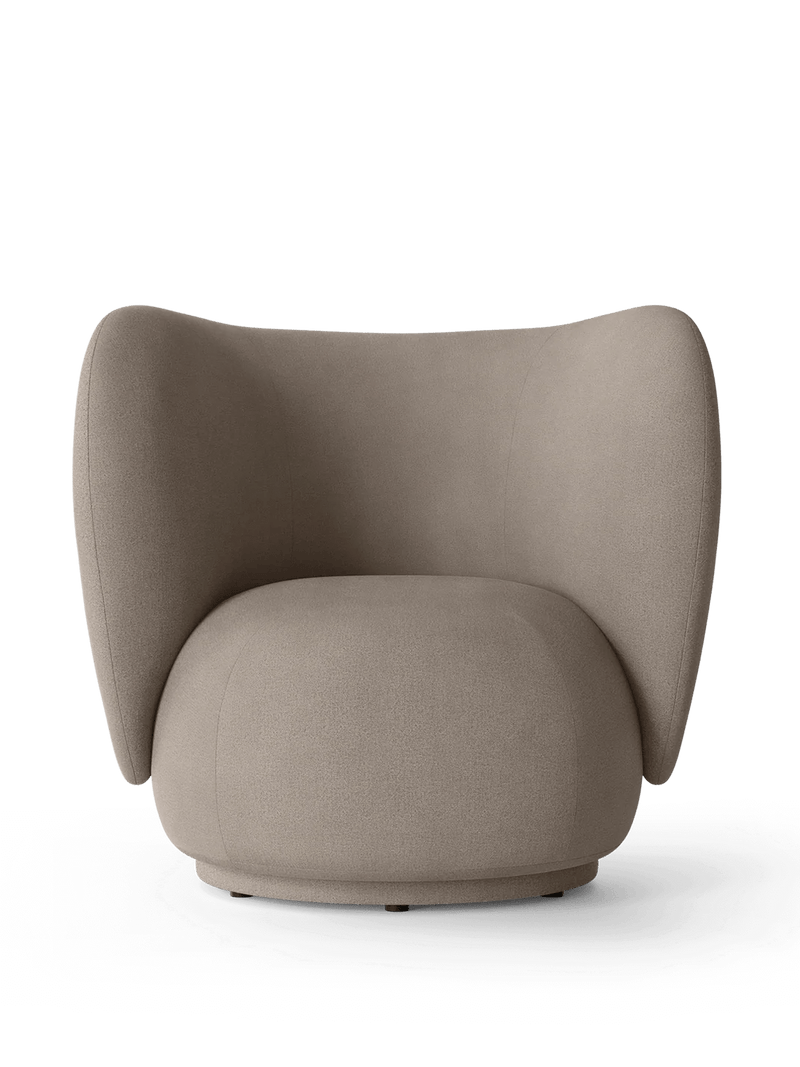 Rico Lounge Chair - Swivel - Ferm Living Chairs - Bouclé - Off - White - HORNE