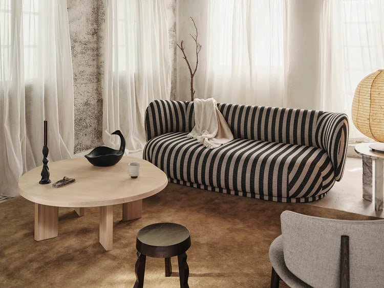 Rico Lounger Ferm Living Sofa - Louisiana - Sand/Black - HORNE