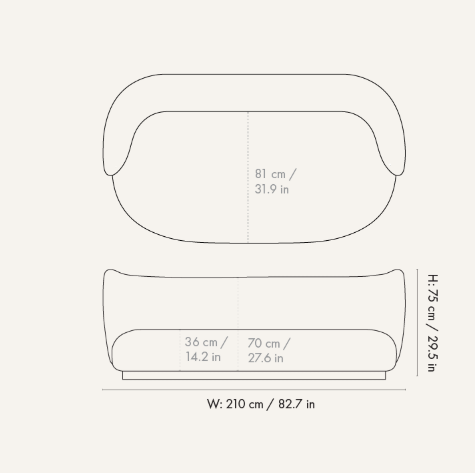 Rico Lounger Ferm Living Sofa - Louisiana - Sand/Black - HORNE