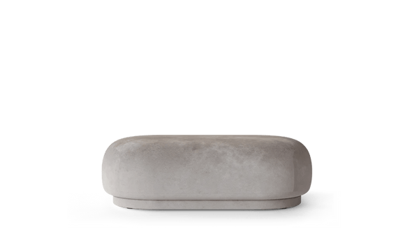 Rico Ottoman - Ferm Living Stools + Benches + Ottomans - Faded Velvet - Concrete - HORNE