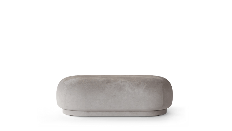 Rico Ottoman - Ferm Living Stools + Benches + Ottomans - Soft Bouclé - Natural - HORNE