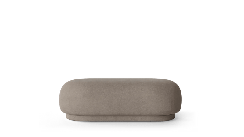 Rico Ottoman - Ferm Living Stools + Benches + Ottomans - Soft Bouclé - Natural - HORNE