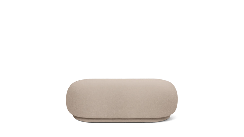 Rico Ottoman - Ferm Living Stools + Benches + Ottomans - Soft Bouclé - Natural - HORNE