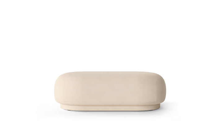 Rico Ottoman - Ferm Living Stools + Benches + Ottomans - Brushed - Off - White - HORNE