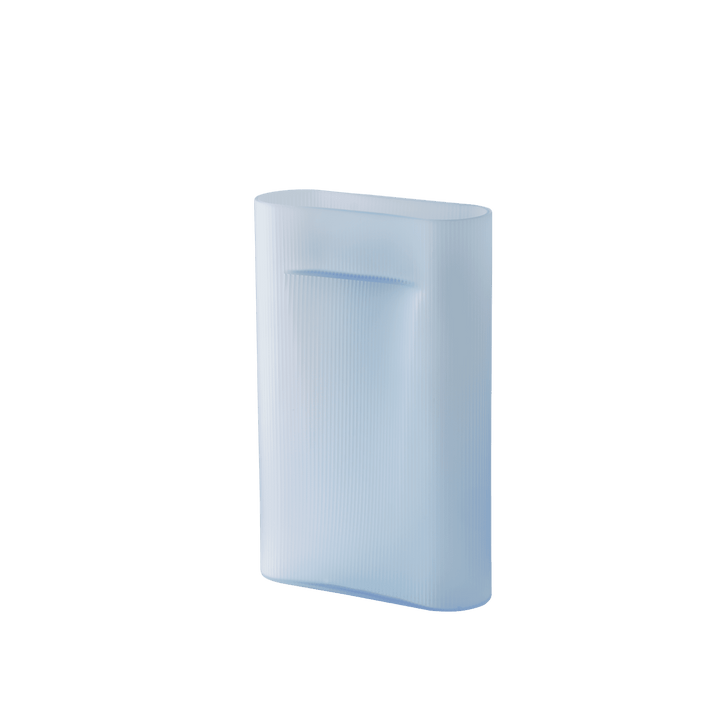 Ridge Vase - Muuto Vases - Large - Light Blue Frosted Glass - HORNE