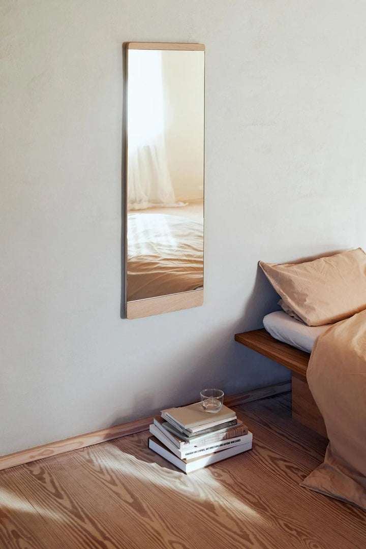 Rim Wall Mirror - Form + Refine Mirrors - White Oiled Oak - 13.7" x 43.3" - HORNE