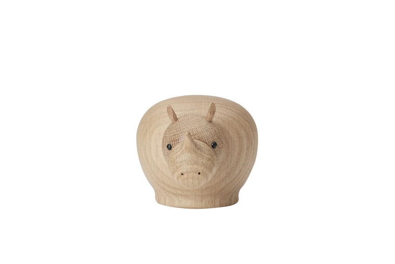 Rina Rhinoceros - Oak - Woud Art + Objects - Mini - HORNE