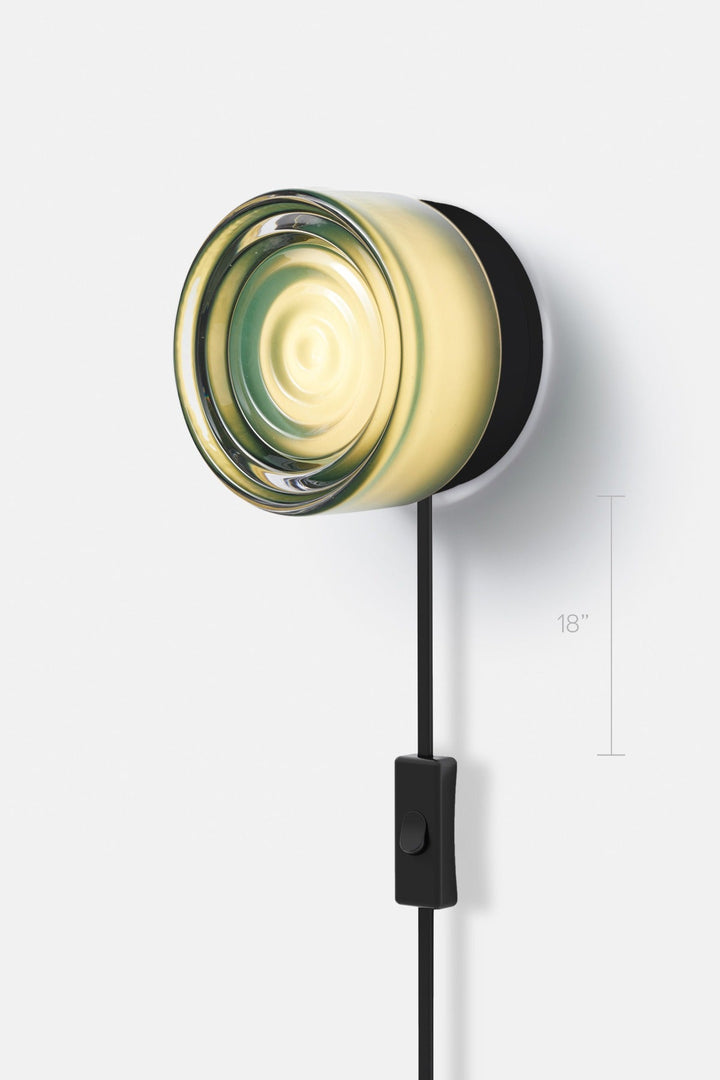 Ripple Corded - Black Anodized - RBW Lighting - Jade - 2700K (warm white) - Corded Plug - in (Bottom) w. Toggle Switch / 120V Input - HORNE