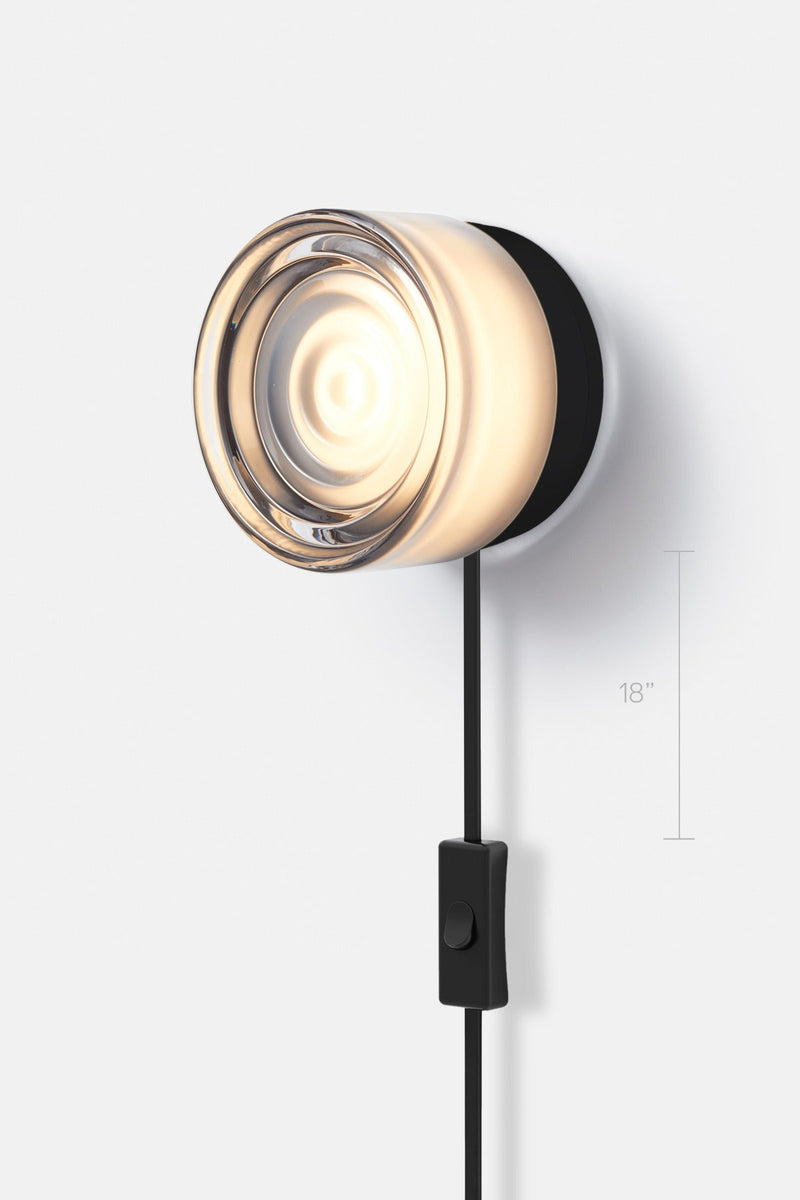 Ripple Corded - Black Anodized - RBW Lighting - White Interior - 2700K (warm white) - Corded Plug - in (Back) / 120V Input - HORNE