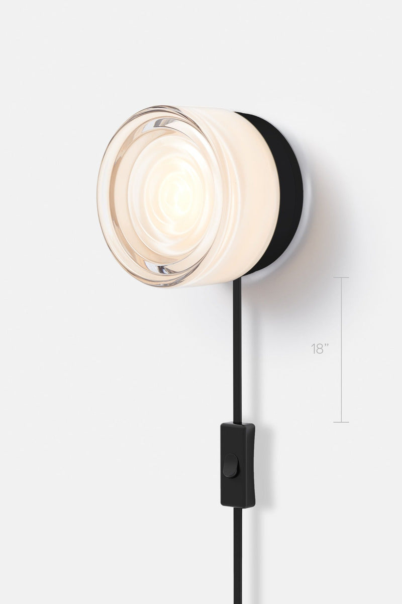 Ripple Corded - Black Anodized - RBW Lighting - White Interior - 2700K (warm white) - Corded Plug - in (Back) / 120V Input - HORNE