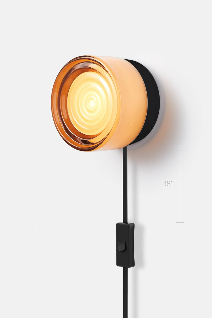 Ripple Corded - Black Anodized - RBW Lighting - Copper Exterior - 2700K (warm white) - Corded Plug - in (Bottom) w. Toggle Switch / 120V Input - HORNE