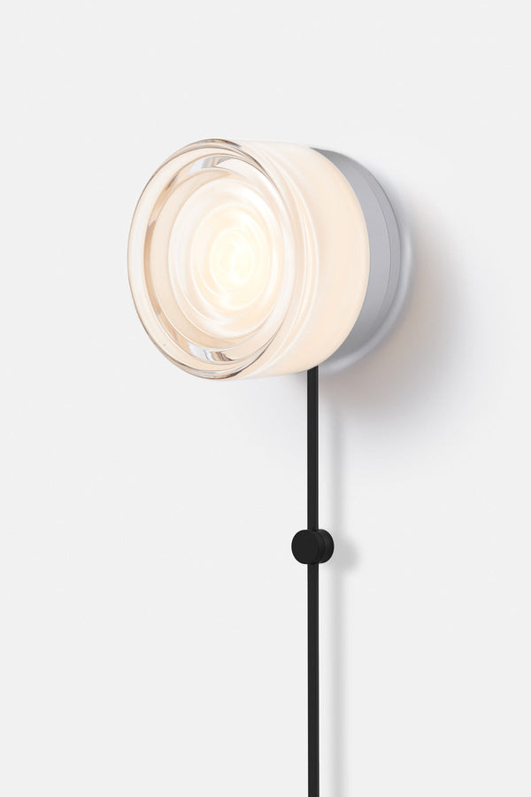 Ripple Corded - Natural Anodized - RBW Lighting - White Interior - 2700K (warm white) - Corded Plug - in (Bottom) / 120V Input - HORNE