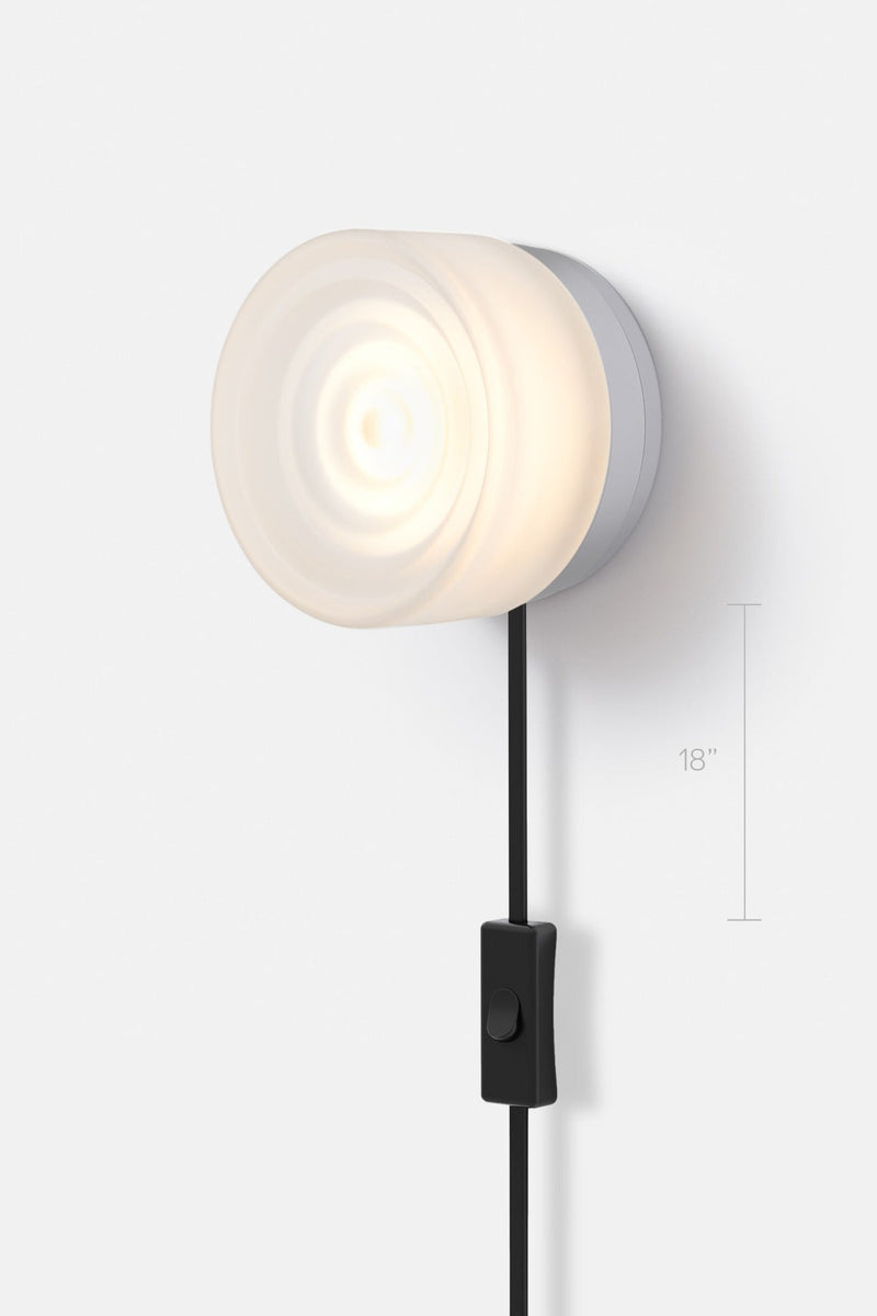 Ripple Corded - Natural Anodized - RBW Lighting - White Interior - 2700K (warm white) - Corded Plug - in (Back) / 120V Input - HORNE