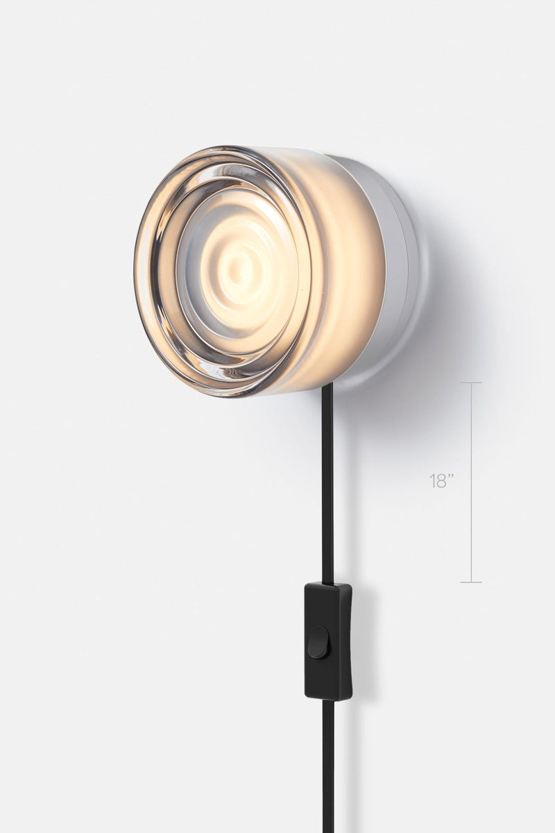 Ripple Corded - Natural Anodized - RBW Lighting - White Interior - 2700K (warm white) - Corded Plug - in (Back) / 120V Input - HORNE