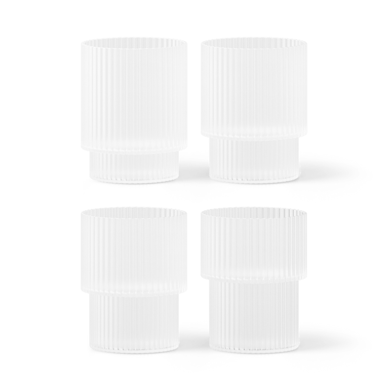 Ripple Glasses - Set of 4 - Frosted