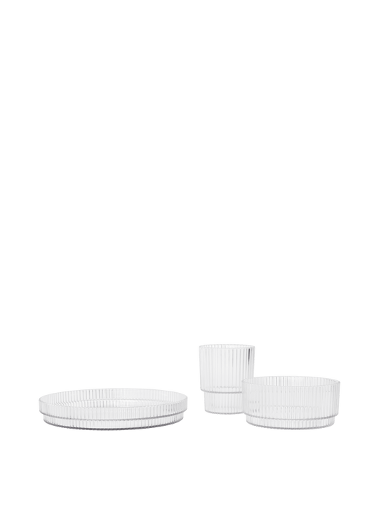Ripple Kids Dinner Set - Clear - Ferm Living