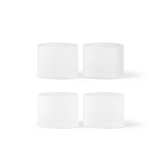 Ripple Low Glasses - Set of 4 - Frosted