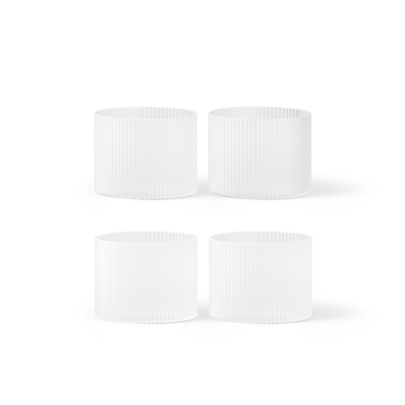 Ripple Low Glasses - Set of 4 - Frosted