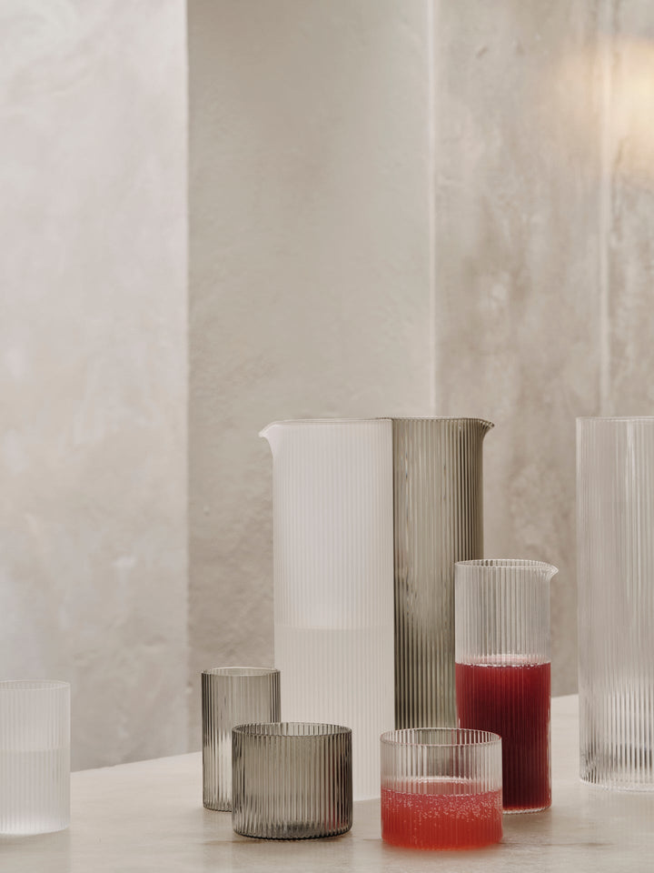 Ripple Milk Jug - Ferm Living - Coffee + Tea - Smoked Grey - HORNE