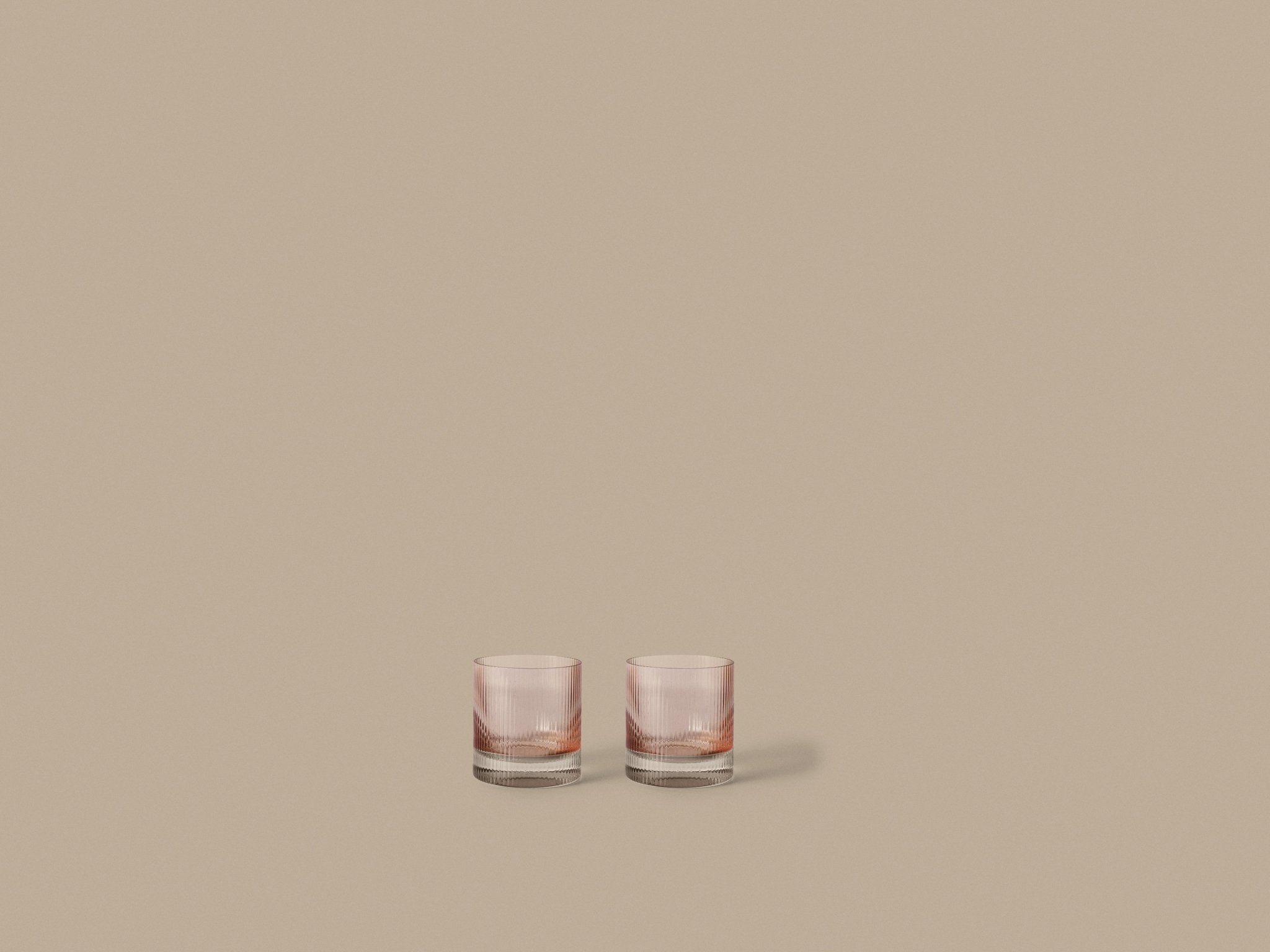 Ripple Tumbler Glasses - Set of 2 - Blush - Ferm Living