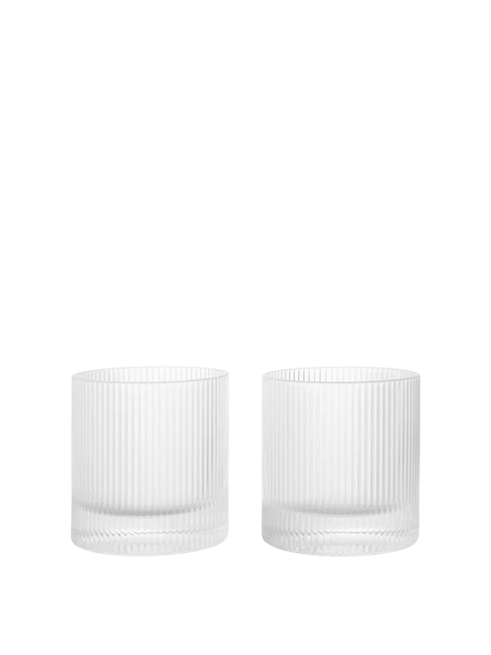 Ripple Tumbler Glasses - Set of 2 - Ferm Living Glassware - HORNE