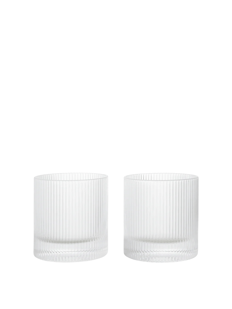 Ripple Tumbler Glasses - Set of 2 - Ferm Living Glassware - HORNE