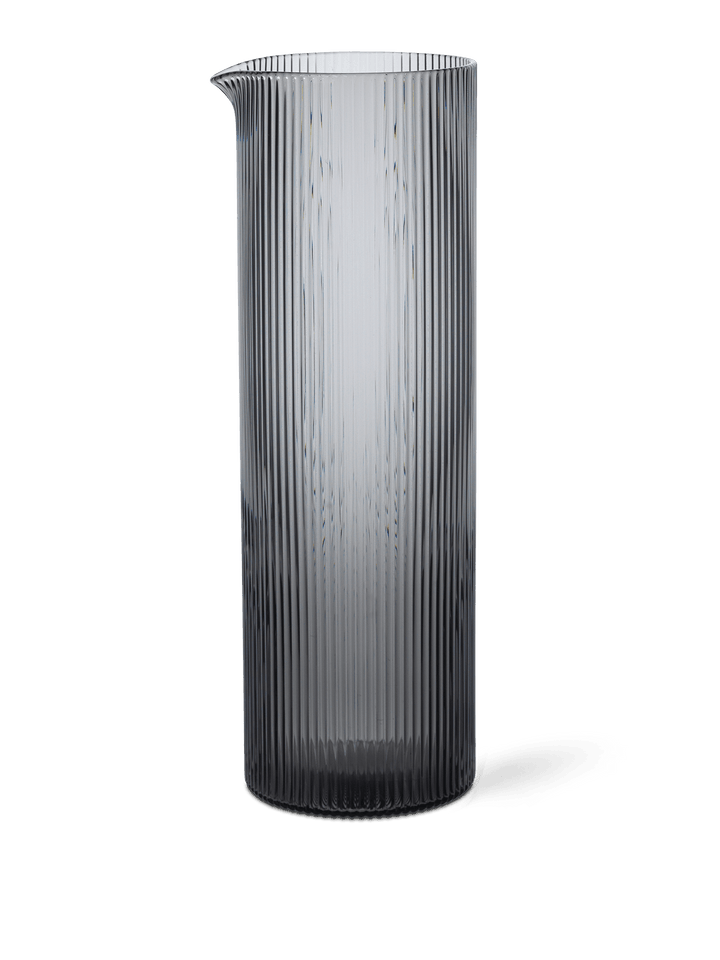 Ripple Water Jug - Ferm Living - Coffee + Tea - Smoked Grey - HORNE