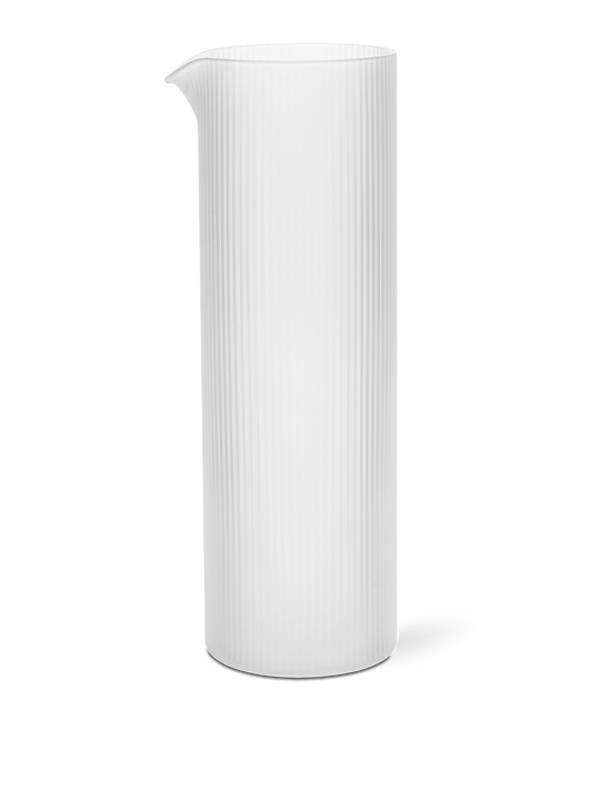 Ripple Water Jug - Ferm Living - Coffee + Tea - Frosted - HORNE