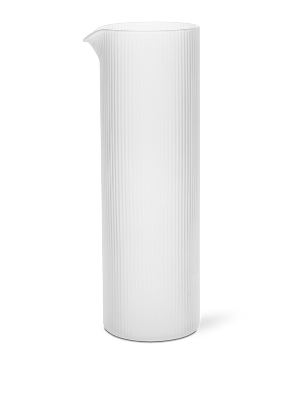 Ripple Water Jug - Ferm Living - Coffee + Tea - Frosted - HORNE