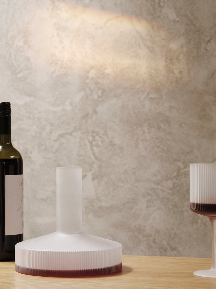 Ripple Wine Carafe - Ferm Living - Carafes + Pitchers - Frosted - HORNE