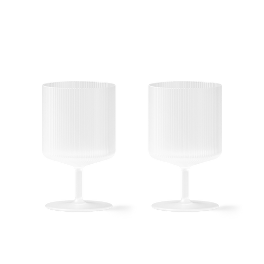 Ripple Wine Glasses - Set of 2 - Frosted