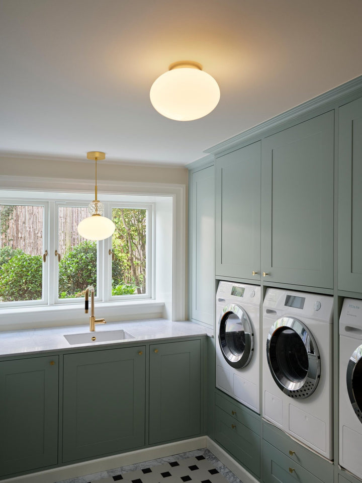 Rizzatto 301 Ceiling Light - Nuura Ceiling Lights - Satin Silver / Opal - HORNE